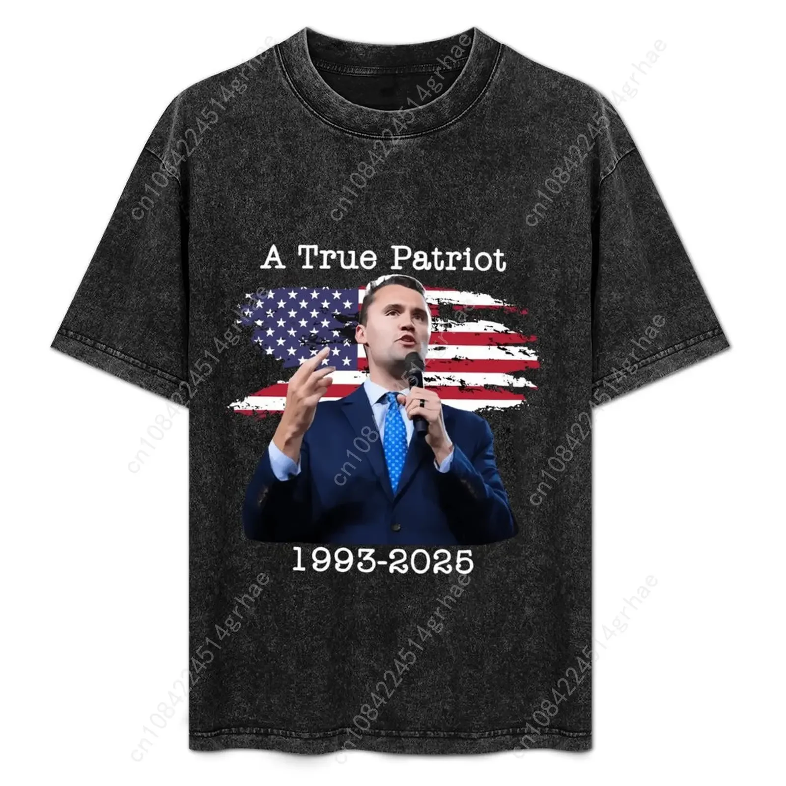 True Patriot Charlie Kirk Retro T-Shirts Mans Womans Vintage Cotton Short Sleeve T-shirt Soft Custom Tops Unisex Clothes Tshirt