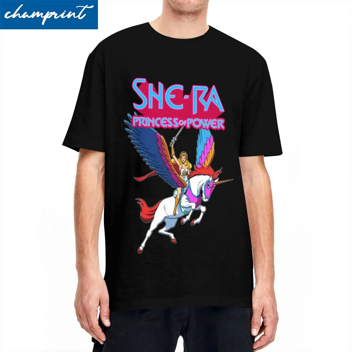 She-Ra Princess Of Power T-Shirt per uomo He-Man e the Masters of the Universe T-Shirt in puro cotone abbigliamento per adulti