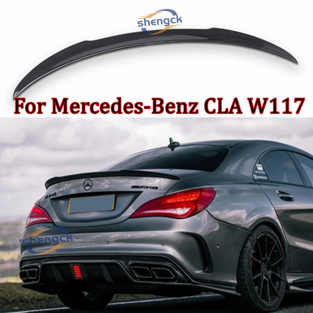 

For Mercedes-Benz CLA W117 C117 FD Style Carbon Fiber Rear Spoiler Trunk Wing 2013-2019 Forged carbon