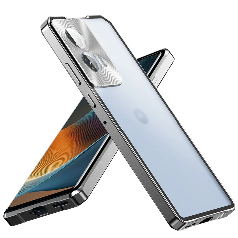 

Frame Metal Push Pull Matte PC Hard Phone Case For Motorola Moto Edge 60 50 Fusion 50 Pro X50 Ultra Shockproof Protective Cover