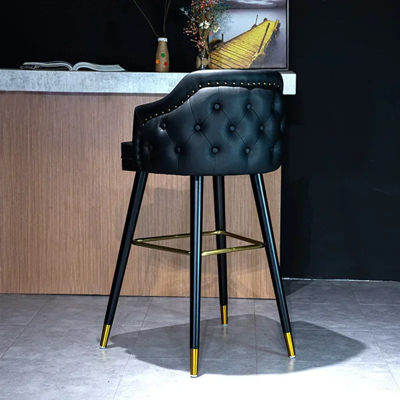 Mobili per la casa nordici Sgabello da bar Moderno e semplice Soggiorno Caffè Sedie da bar alte Reception Reception Poltrona con schienale per il tempo libero