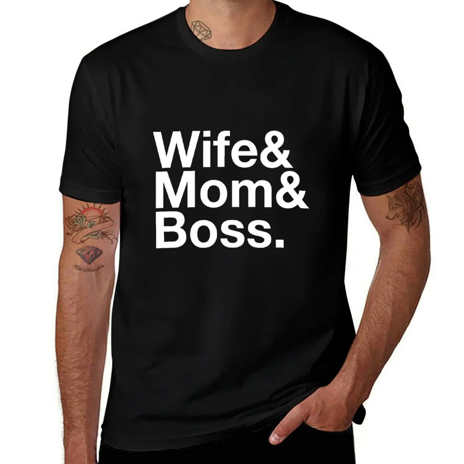 Wife Mom Boss - Women Empowered T-Shirt No Iron Casual Short Sleeve Top T-Shirt