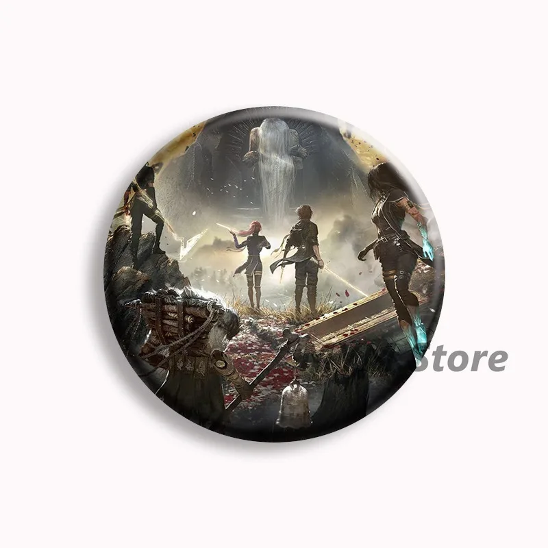 Gamer Gustave Clair Obscur Expedition 33 Soft Button Pin Maelle x Gustave Fanart Brooches Badge Bag Decor Gift for Game Fans