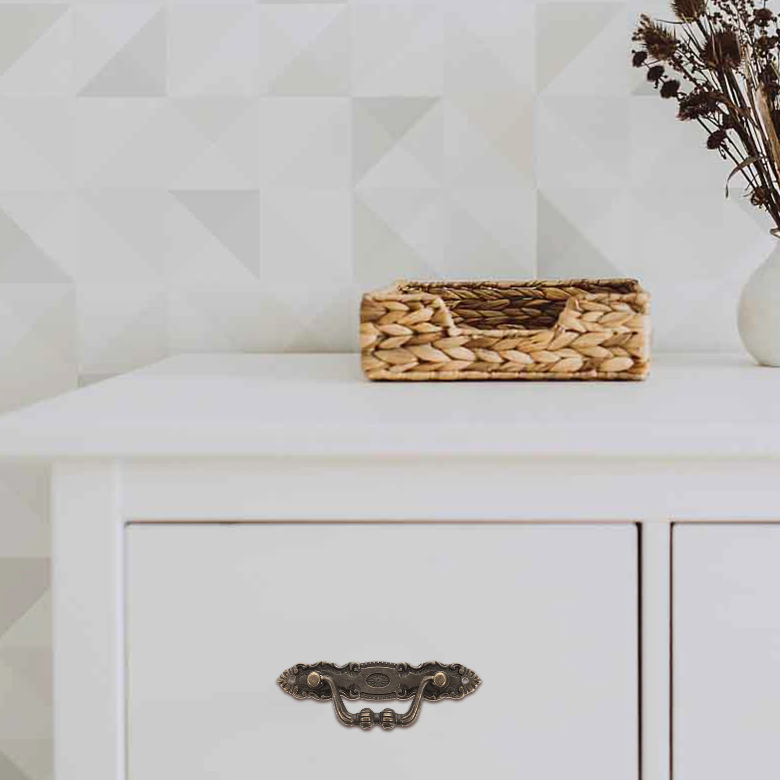 

Cabinet Handle Hardware Decorative Handles Vintage Dresser Pulls Zinc Alloy Drawer Unique Knobs Ring Copper