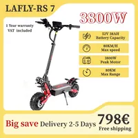 2025 EU-Certified RS7 Hot Sale 3800W Dual Motor 52V 38AH Electric Scooter 80KM/H Top Speed 70KM Range Foldable for Ultimate Mobi