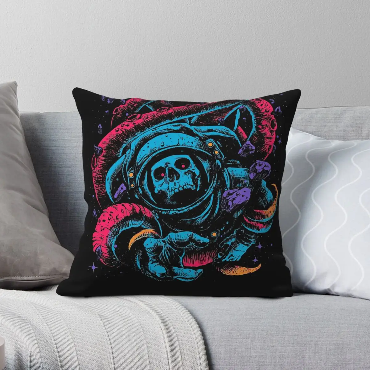 Lost Halloween Sci-fi Square Pillowcase Polyester Linen Velvet Pattern Zip Decorative Pillow Case Sofa Cushion Cover