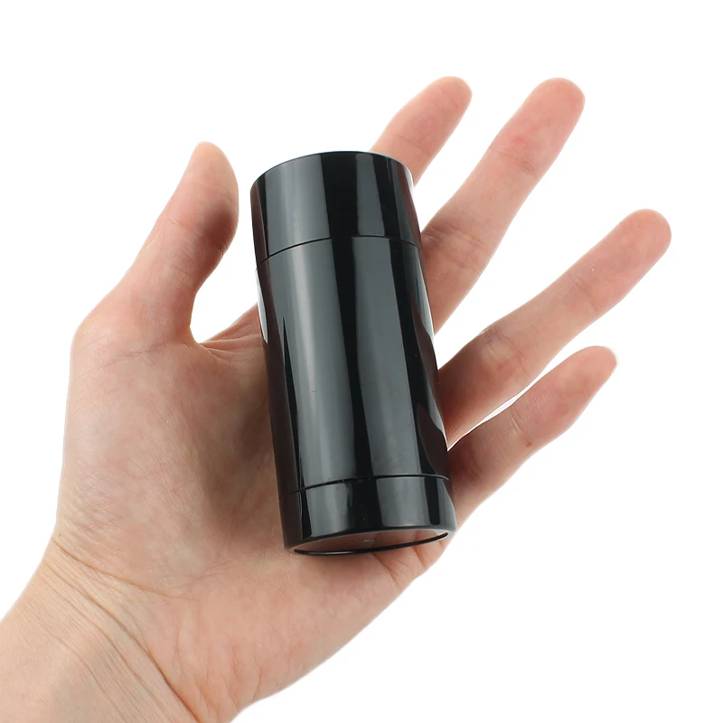 10/20/30Pcs 15ml 30ml 50ml 75ml Round Shape Bottom Filling Stick Deodorant Container Black Travel Twist Up Stick Deodorant Tube