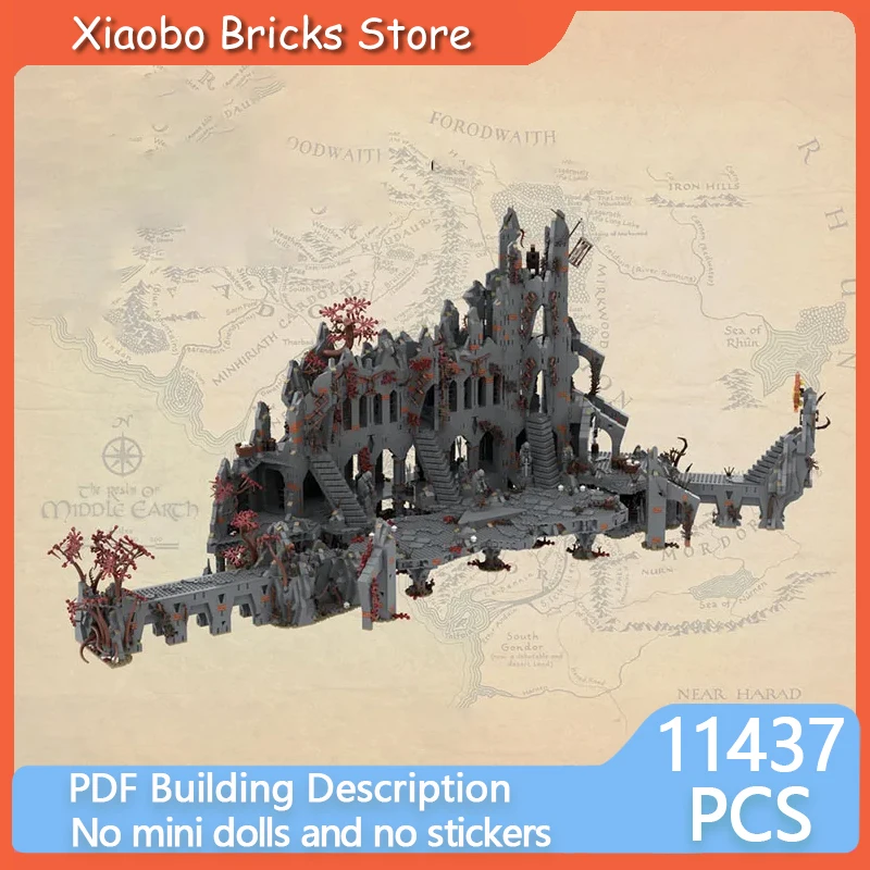 

Popular Ring Movie Model MOC Building Bricks Black Wushan Castle Modular Technology Gifts Holiday Assemble Children Toys Suit