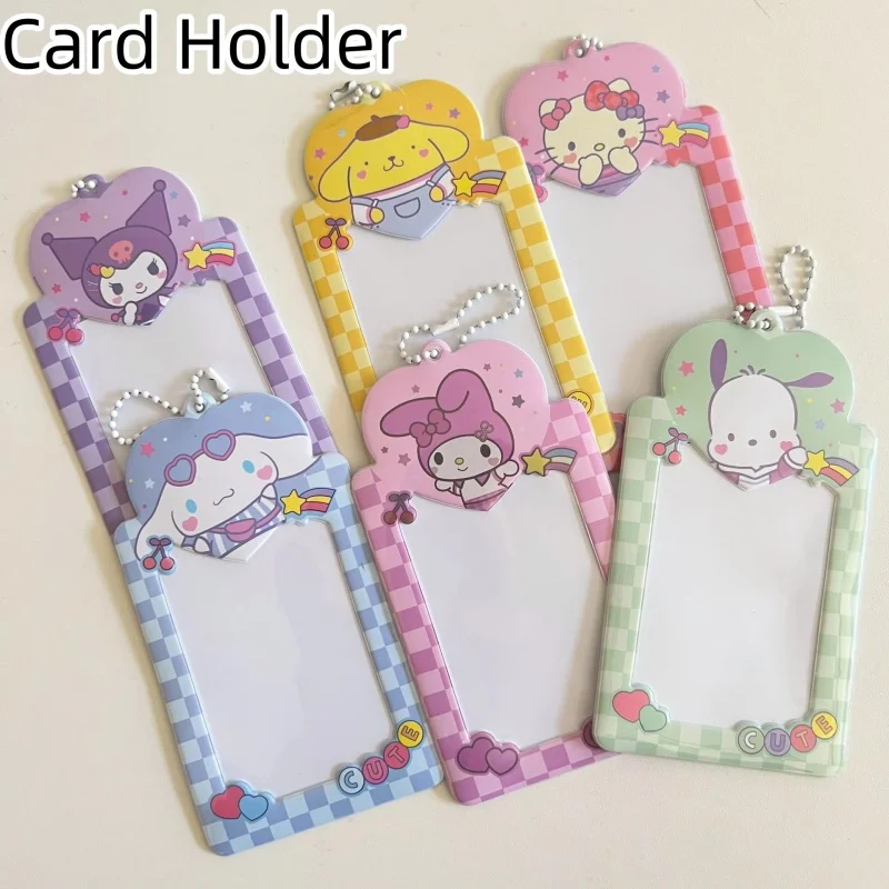 30 pcs/lot Kawaii Sanrio Card Holder Cute Kuromi Melody Bank Card ID Bus Photo Album Holders Stationery Gift School Supplies