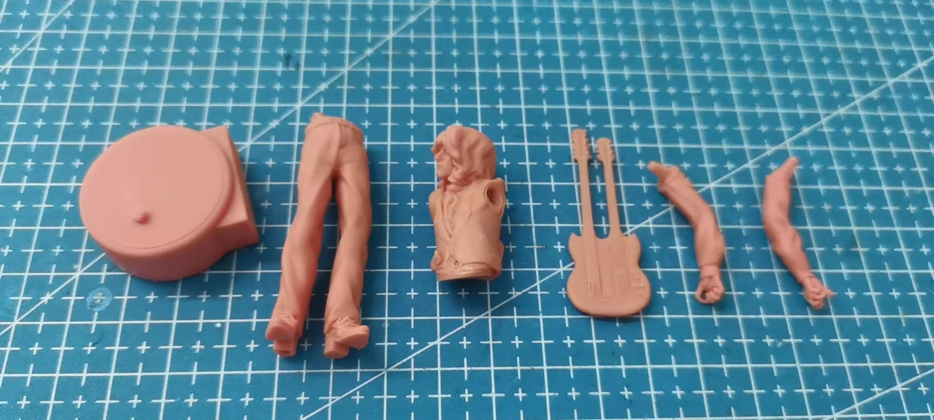 1/24 Bilancia 75mm Altezza Figura In Resina Rock Star Modello Assemblato Kit Statua Smontato e Non Verniciato giocattolo di stampa 3D