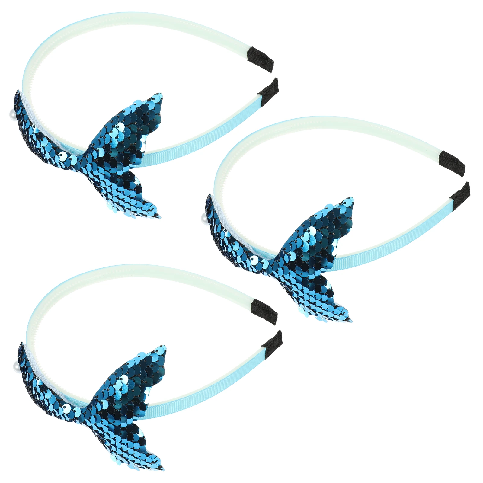 

3pcs Sparkling Sequin Hair Accessories for Girls Mermaid Scale Headbands Kids Hair Decorations Wedding Party Gifts