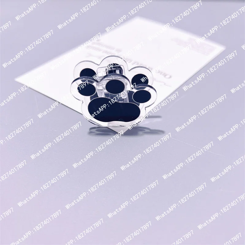 50pcs Cartoon Dog Claw Acrylic Paper Clip Decorative Bookmark Memo Notes File Binder Clips Organizer Storage