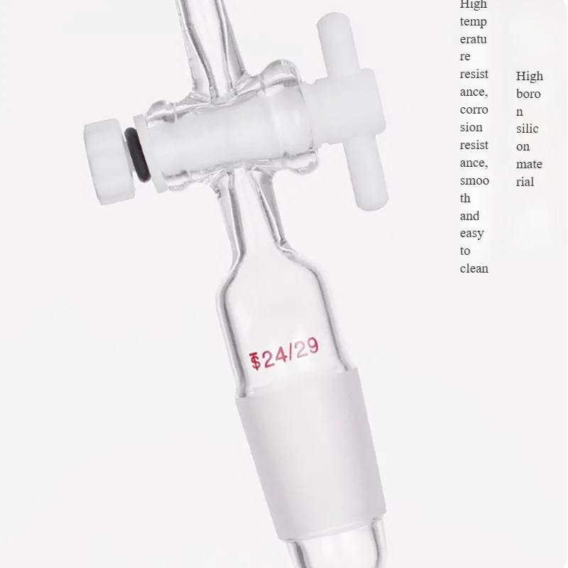 

Rotary steaming bottle feeding tube glass discharge piston valve 14/19/24/29# Rotary steaming feeding tube vent valve