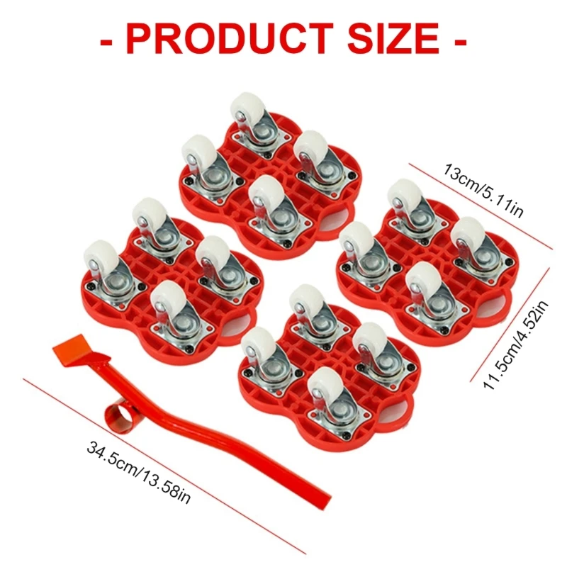 Zestaw rolek transportowych do przenoszenia mebli Wytrzymały podnośnik do mebli Urządzenie oszczędzające pracę Suwaki do Easy