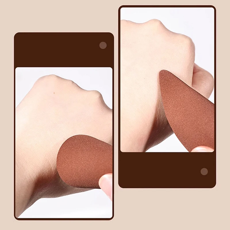 1/2 Stuks Make-Up Spons Zwart Bruin Nat En Droog Gebruik Zachte Spons Poederdonsjes Vingertoppen Cosmetische Bladerdeeg Gemakkelijk te Gebruiken Gereedschap