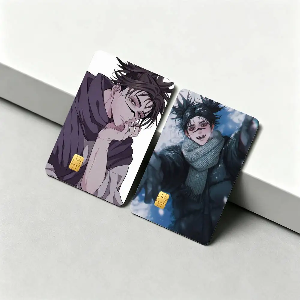 Jujutsu-K C-Choso K-Kamo 1Set 4Pcs Card Skin Stickers, Waterproof Decorative Film for Credit Debit Bank Bus IC Cards