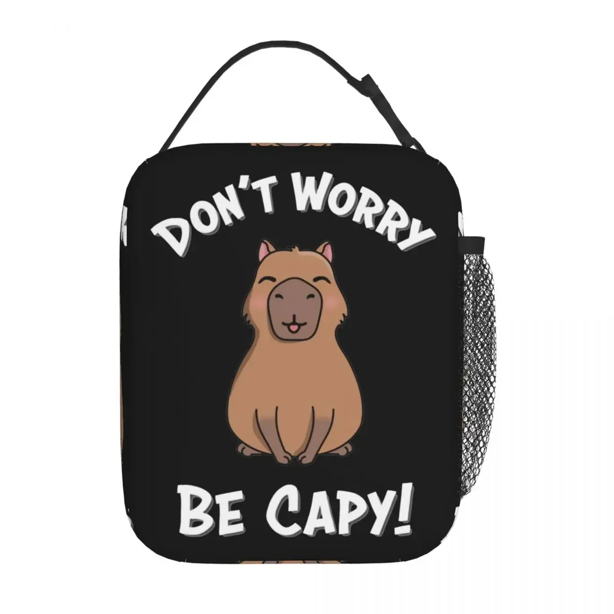 Bee And Capybara Thermal Lunch Bags for Travel Bee Cappy Reusable Food Container Bags Cooler Thermal Lunch Boxes