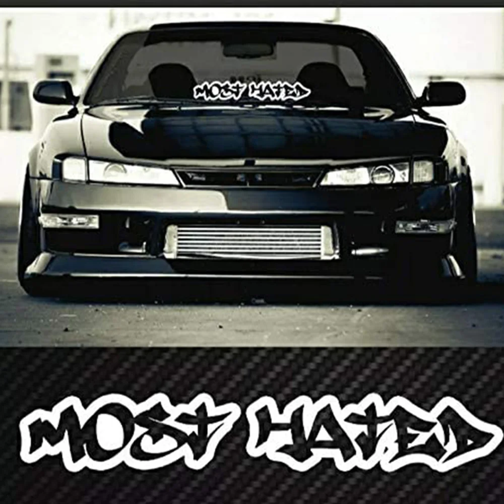 Most Hated JDM Car Sticker Decal Windshield Window Bumper Funny Quote Auto Vehicle Vinyl Decor