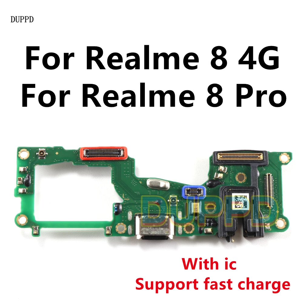 

USB Charger Board Dock For OPPO Realme 8 4G/ 8 Pro 8Pro Charging Jack Port Connector Board Replacement Parts RMX3081 RMX3085