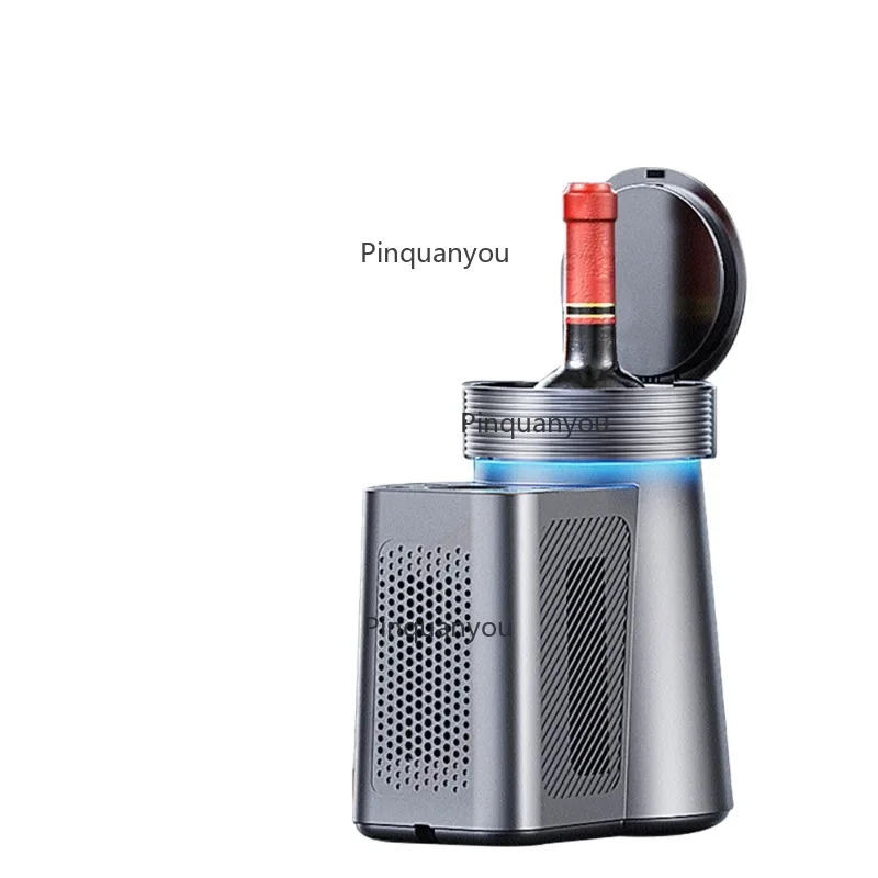 Portable Digital Wine Bottle Chiller Electronic 2℃-20℃ Temperature Adjustable Drink Cooler for Home Use French Operating
