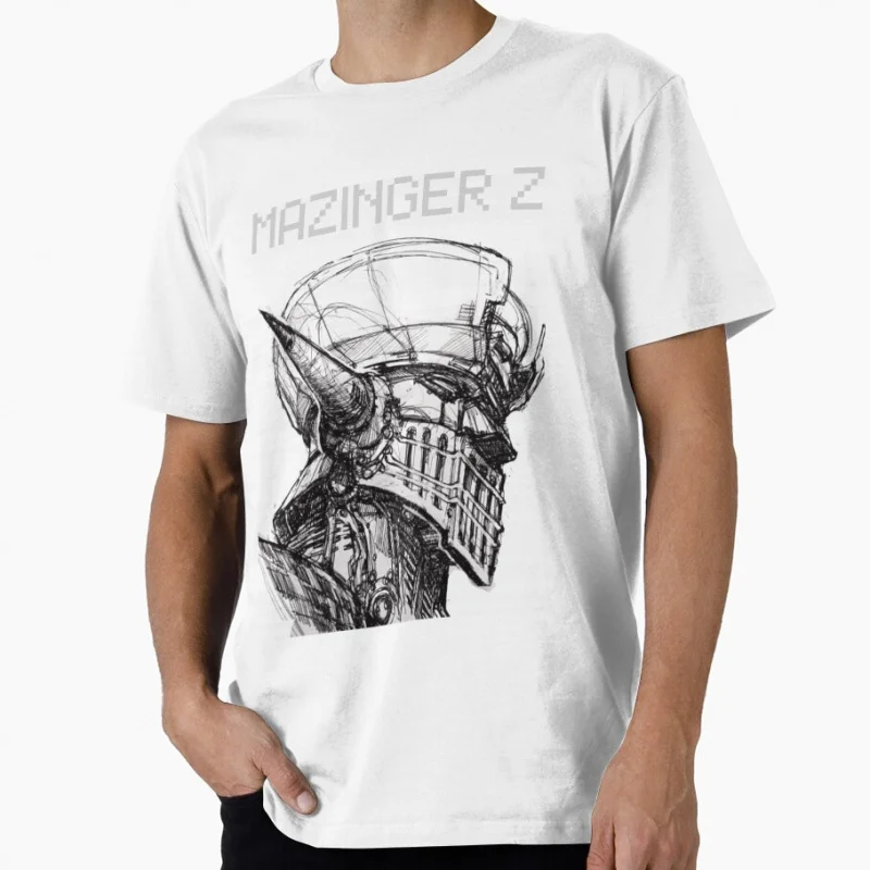 

Mazinger Z Black and White Classic Mecha Anime UFO Robot Grendizer Gift t shirt Y2K clothes All size Tops S-6XL Cartoon Tee