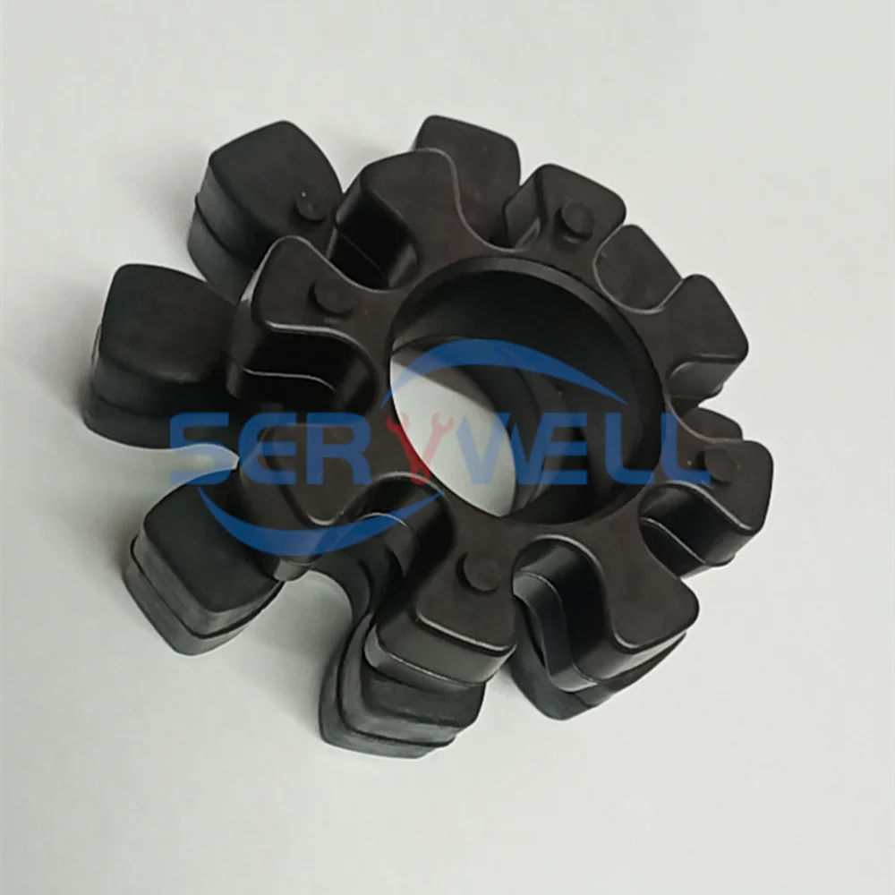 1Pc Black 58x28x16mm 77x30x18mm Octagonal Buffer Wheel Block Rubber Shaft Coupling Coupler Spider Insert Open Center