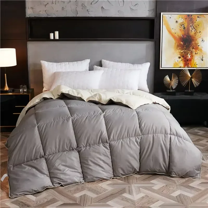 

95% White Goose Bed Duvet Super King Size Duvet Luxurious Goose Feather & Down Quilt Anti Allergen Ultra Bounce Hollowfibre Quil