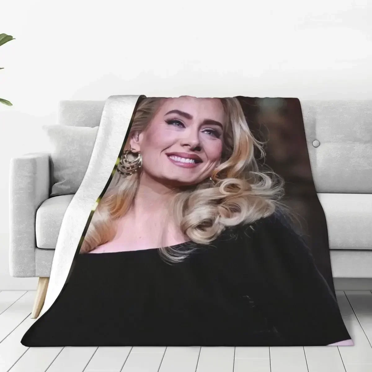 

Adele Super Soft Blanket English Singer Travel Office Bedding Throws Winter Print Custom Flannel Bedspread Sofa Bed Cover