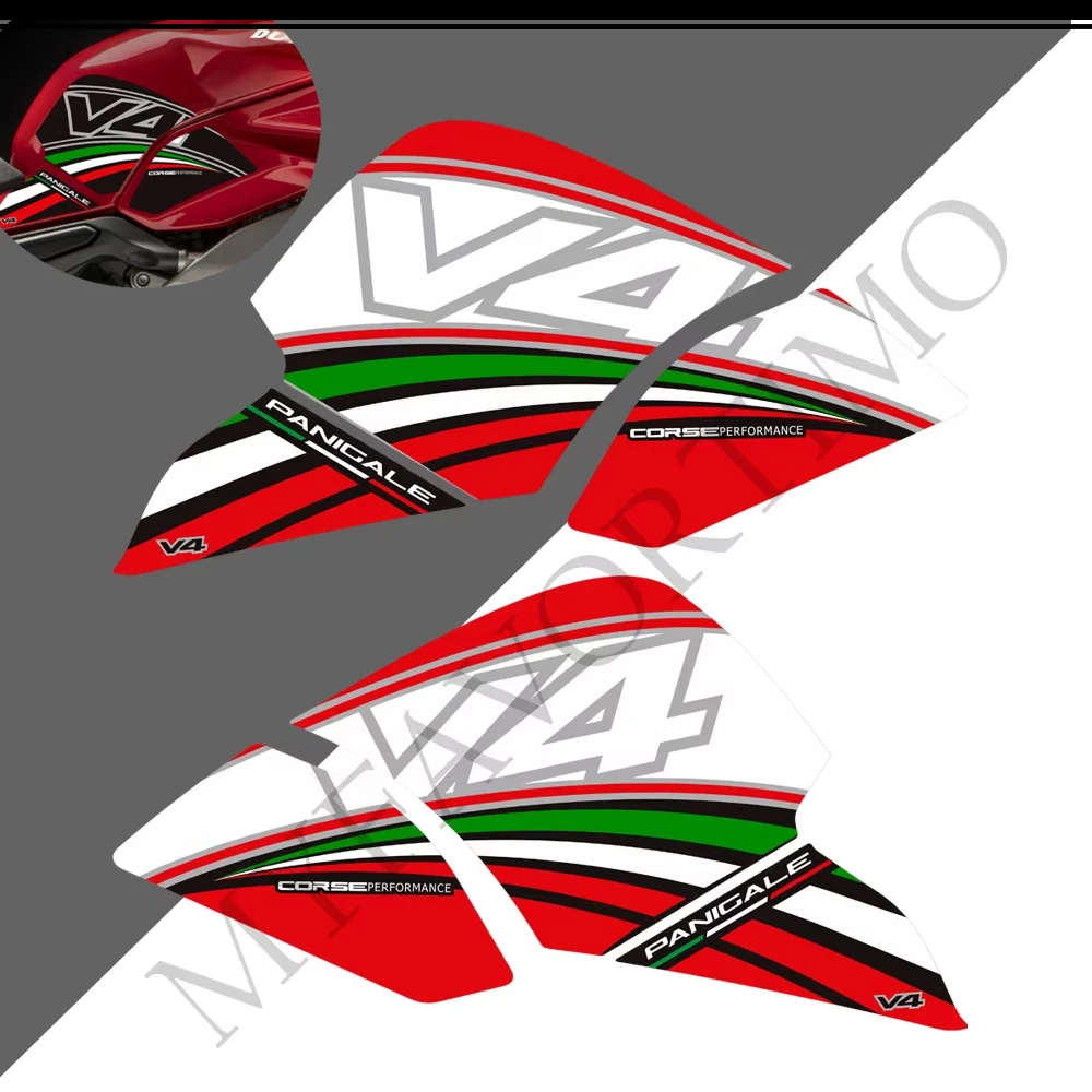

For Ducati PANIGALE V4 V 4 S R SP 1100 Motorcycle Tank Pad Grips Gas Fuel Oil Kit Knee Fairing Fender Protector Stickers Decals