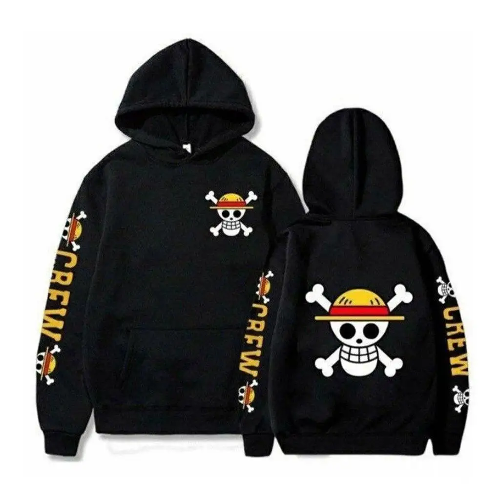 ワンピーススカルプリントパーカー男性女性 2026 冬ストリートスウェットシャツユニセックス特大カジュアルプルオーバーパーカージャケットファッション