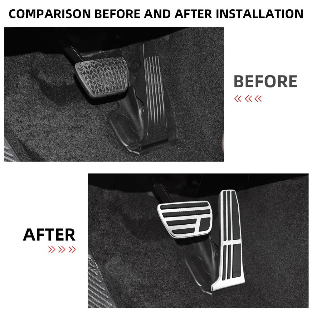 Edelstahl-Autopedale für Toyota RAV4 XA60 2026 Camry AVALON 2024 BZ4X AT Gaspedal Bremse Rutschfeste Pedalabdeckung Zubehör – Detail 2