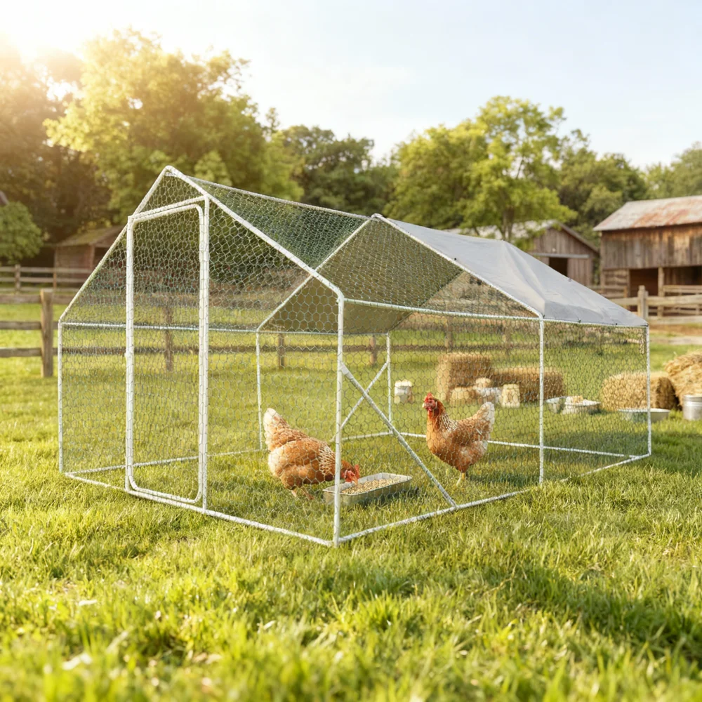 

XPT034 Outdoor chicken coop metal big space 13*10*6FT