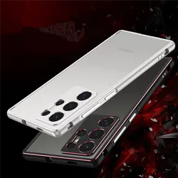 For Samsung Galaxy S24/S23+/S23 Ultra/S24 Ultra Aluminum metal bumper Frame Slim Cover phone case With carmera Protector
