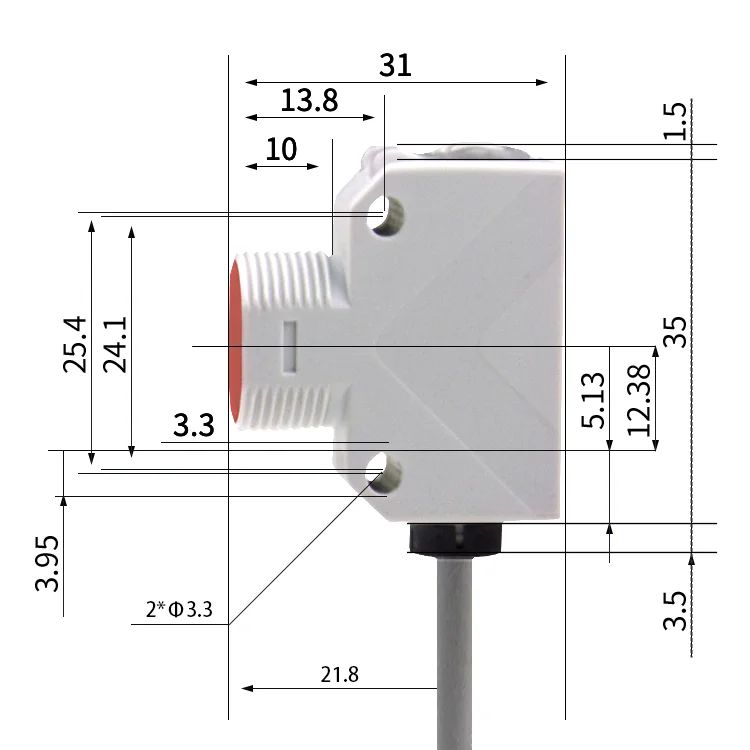 FUWEI FGQR18-2000NFT DC 4-wire Through-beam Infrared Sensor  Photoelectric Sensor