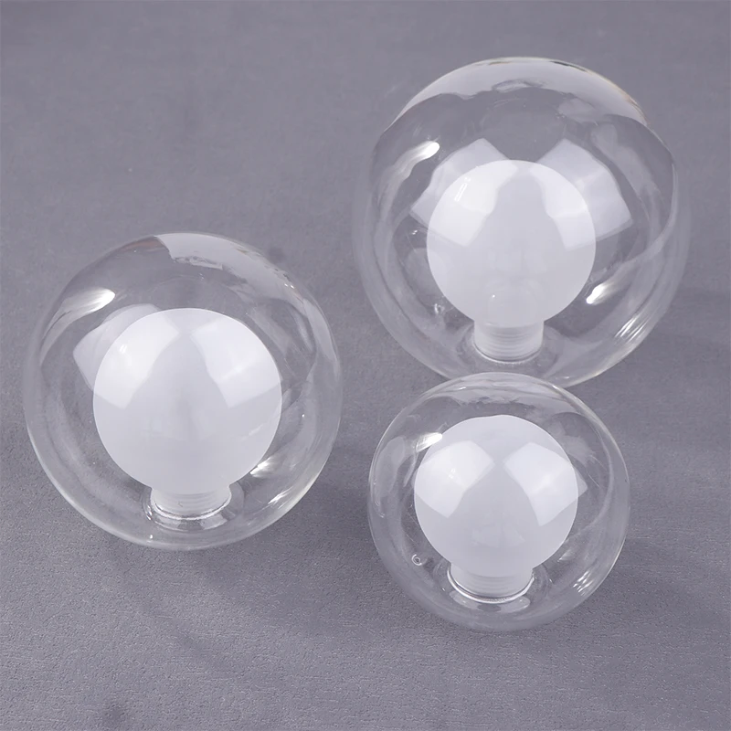 Ball in Ball G9 Glass Shade Replacement Clear White Globe Lampshade D80mm D100mm D120mm Fitter Opening G9 Cover
