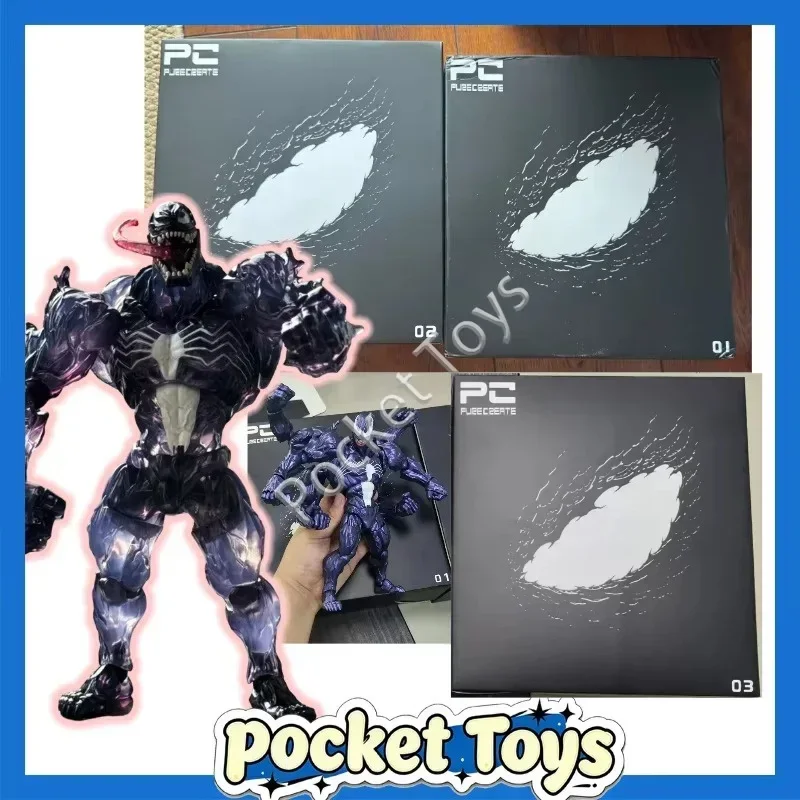 PC Toys 01 02 03 04 Translucent Venom Action Figure 1/12 Scale Revoltech Style PVC Articulated Collectible Display Model Toy
