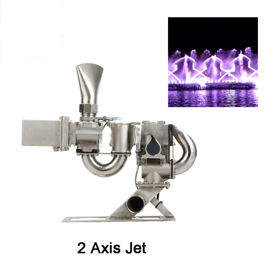 Four Rotating Joint aluminum alloy 2 Axis Jet nozzle for Moving Fountain