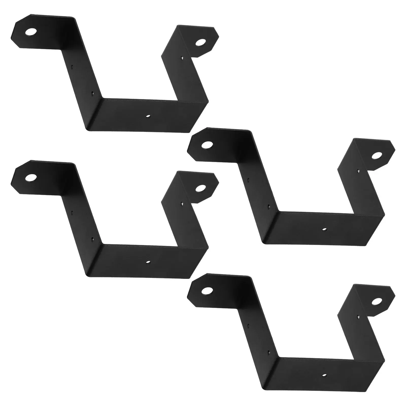4Pcs Durable Metal Bracket Fence Post Support Heavy Duty Deck Railing Anchor Multiscene Application Easy Maintenance