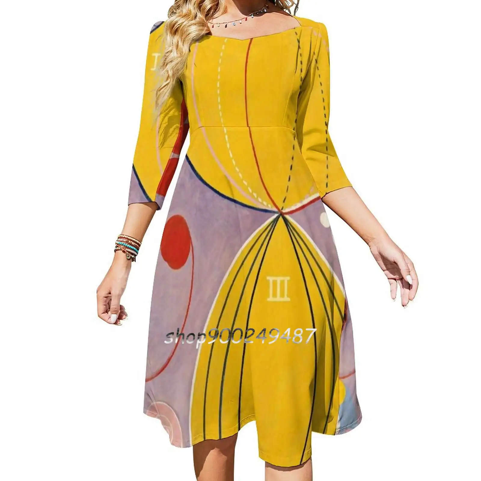 The Ten Largest , Group Iv , No.7 By Hilma Af Klint Evening Party Dresses Midi Sexy Dress Female Sweet One Piece Dress Korean