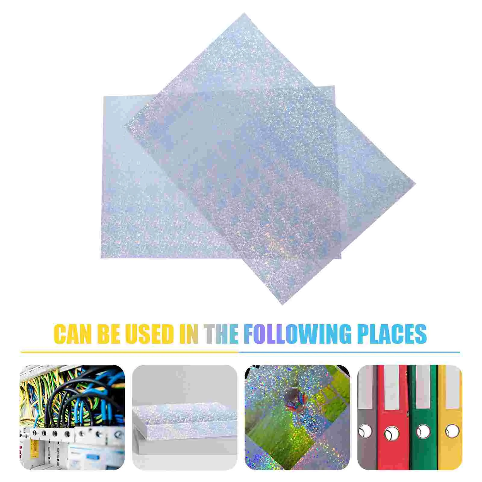 10 Pcs Rainbow Printing Paper Colorful Waterproof Photo Papers Laser Alcohol-resistant Reflective Adhesive The Pet Seven