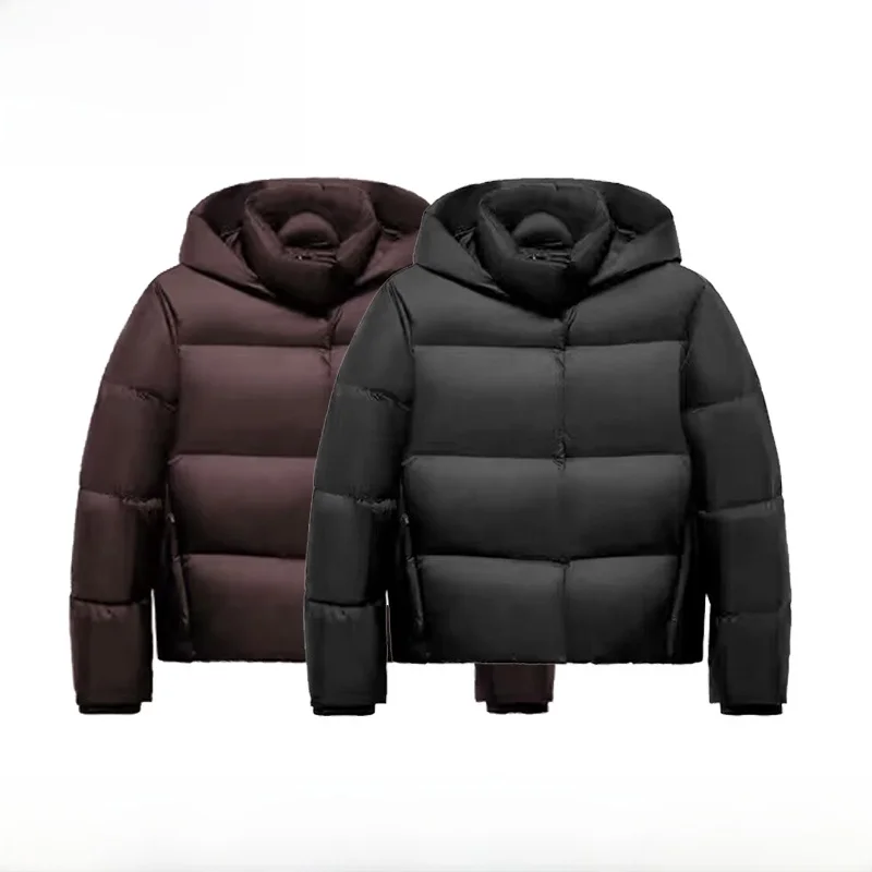 

Новая женская модная короткая куртка EVEA с капюшоном и воротником-стойкой, на пуху, осенне-зимняя, водонепроницаемая, для повседневной носки, на молнии, однотонная.