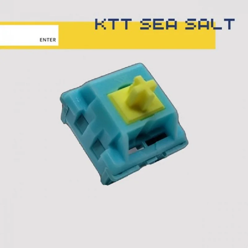 

[Best Package]KTT Sea Salt Lemon Switch Mechanical Keyboard Content Linear Blue Color 3 Pins 45g Trigger Force GK61 Anne Pro 2