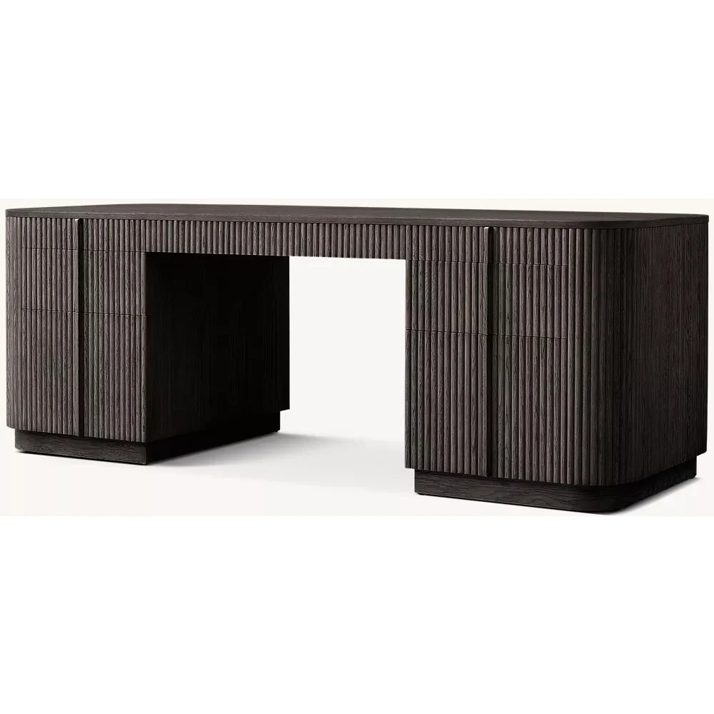 Modern  Wood 7-Drawer Desk Office Computer Desk for Home Furniture
