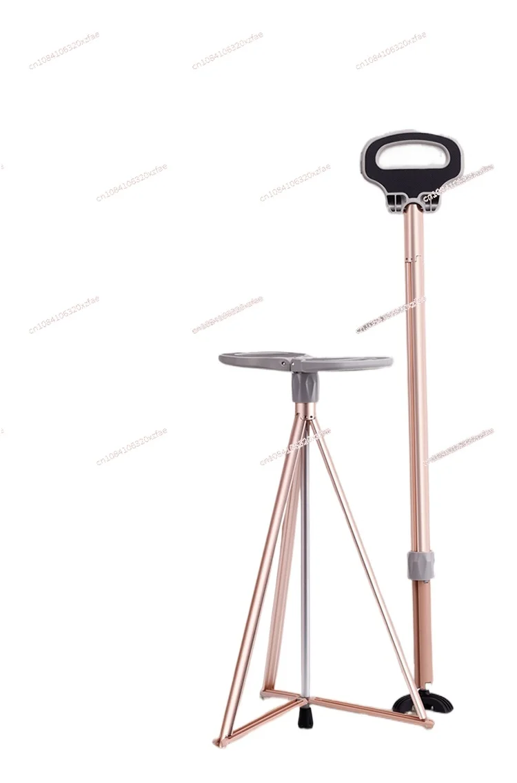 The Crutch Stool for The Elderly, Multi-functional, Climbing, Foldable, Portable, and Lightweight Walker, Can Be Sitting