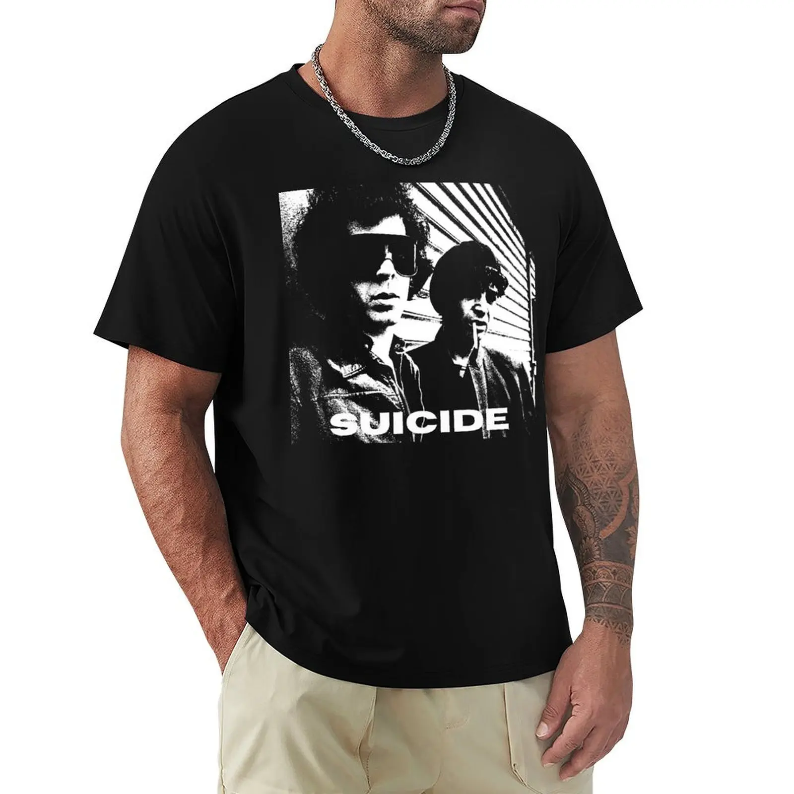 

Suicide Band 1977 merch T-Shirt Casual Soft Cotton Short Sleeve Tee