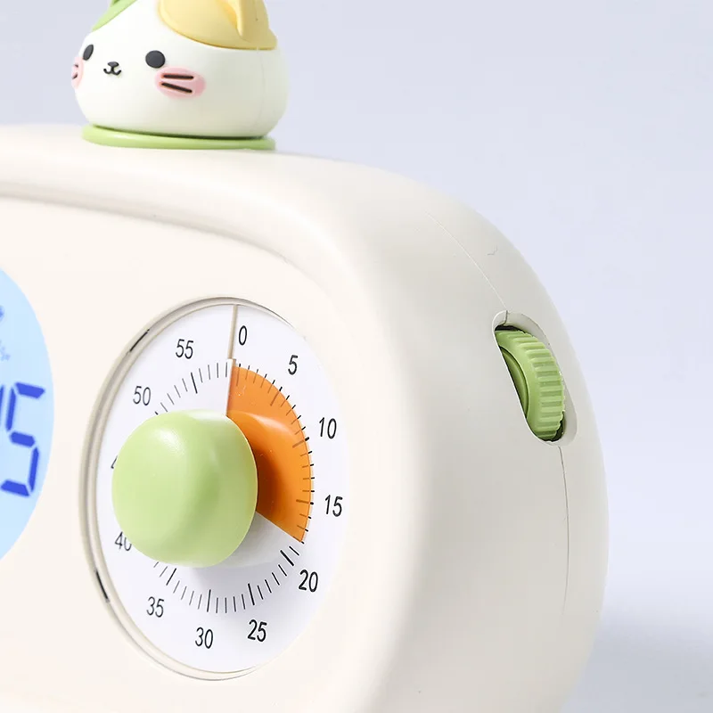 Dual-screen visual timer alarm clock for student time management