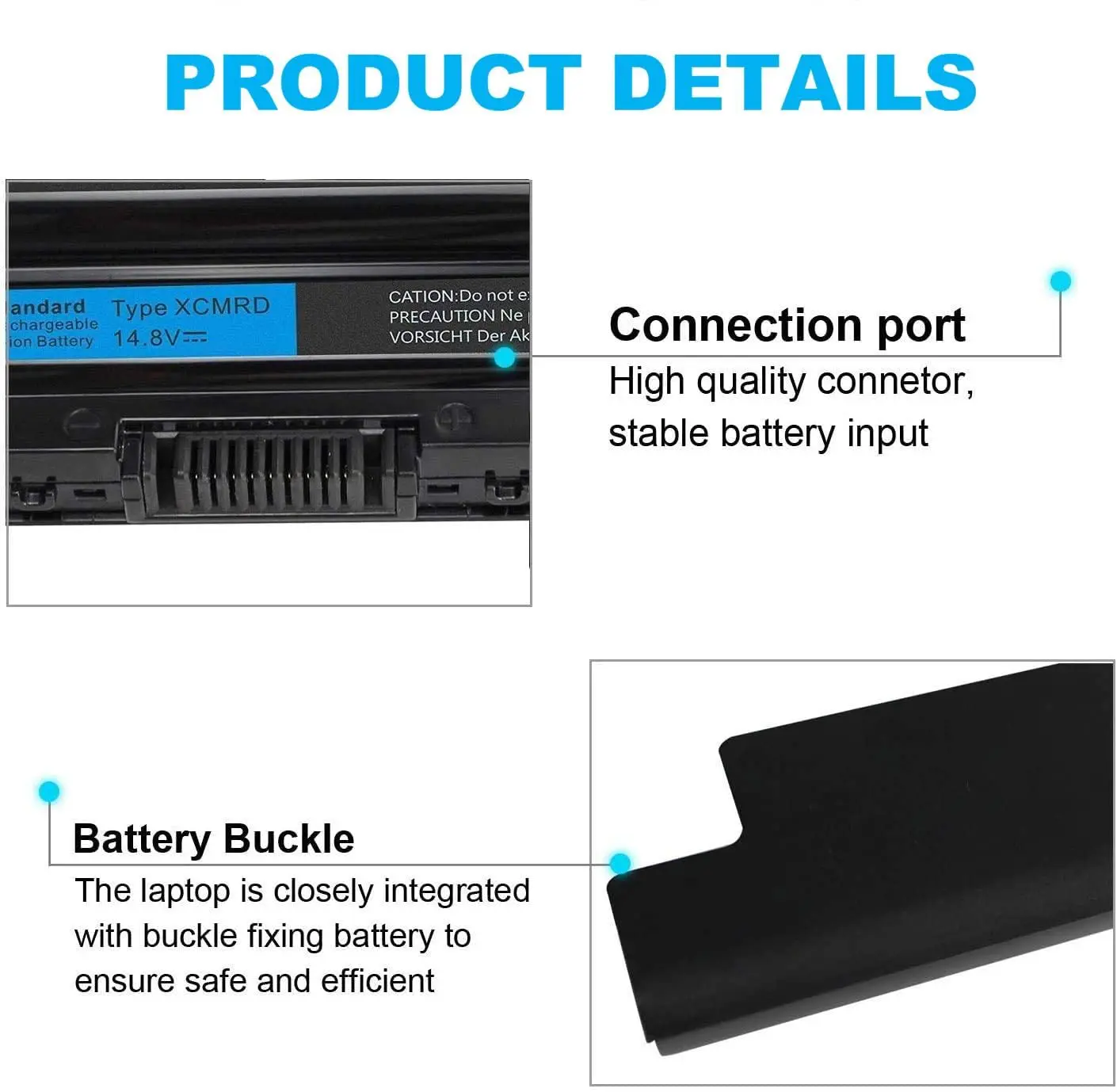 Damaite 40Wh XCMRD 14.8V Battery for Dell Inspiron 15 3000 Series 3542 3543 3521 3537 3531 3541 17R 5721 5737 17-3737 3721