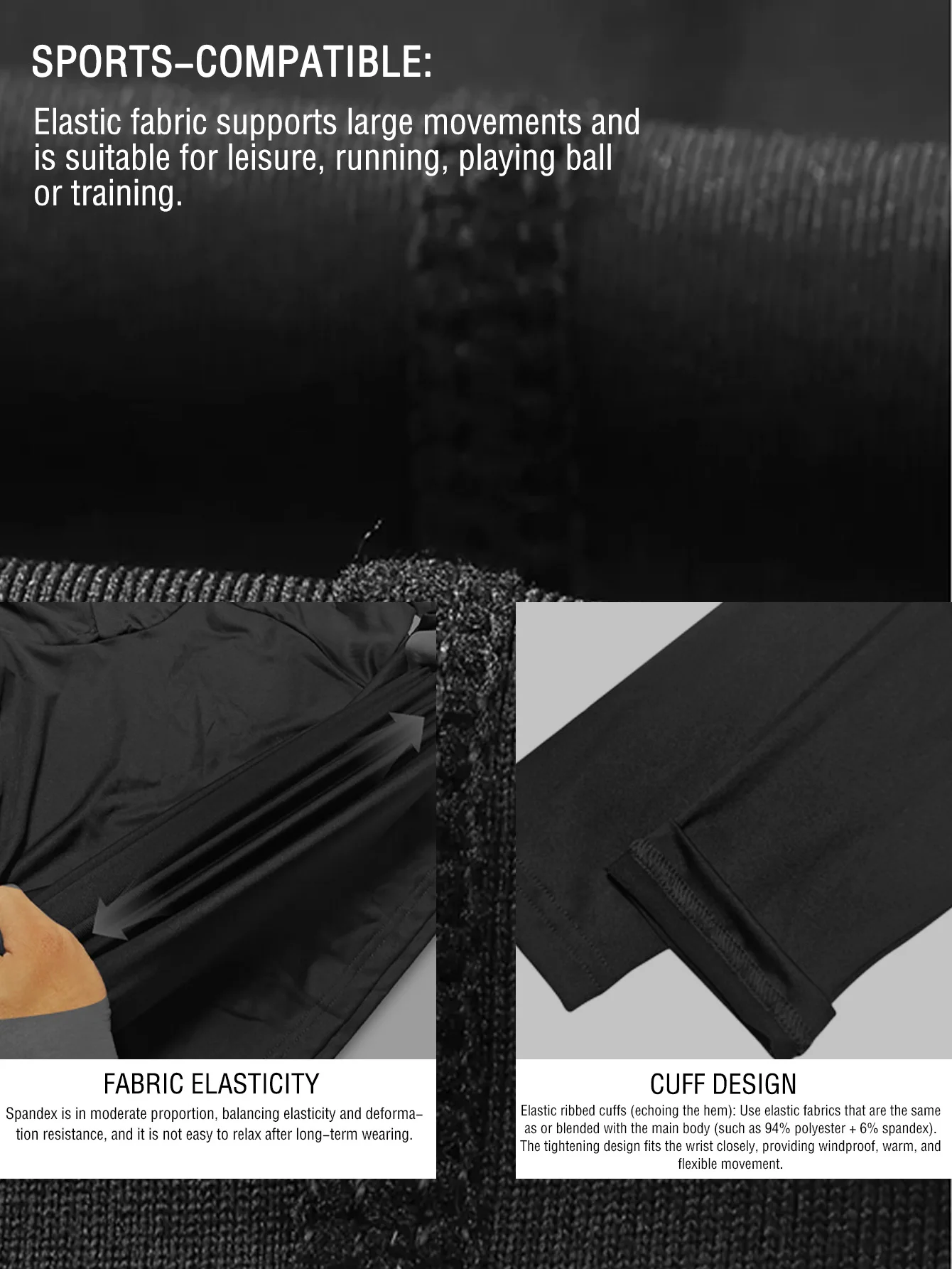 طقم قمصان رياضية بغطاء للرأس مكون من 3 قطع، قمصان أداء بأكمام طويلة