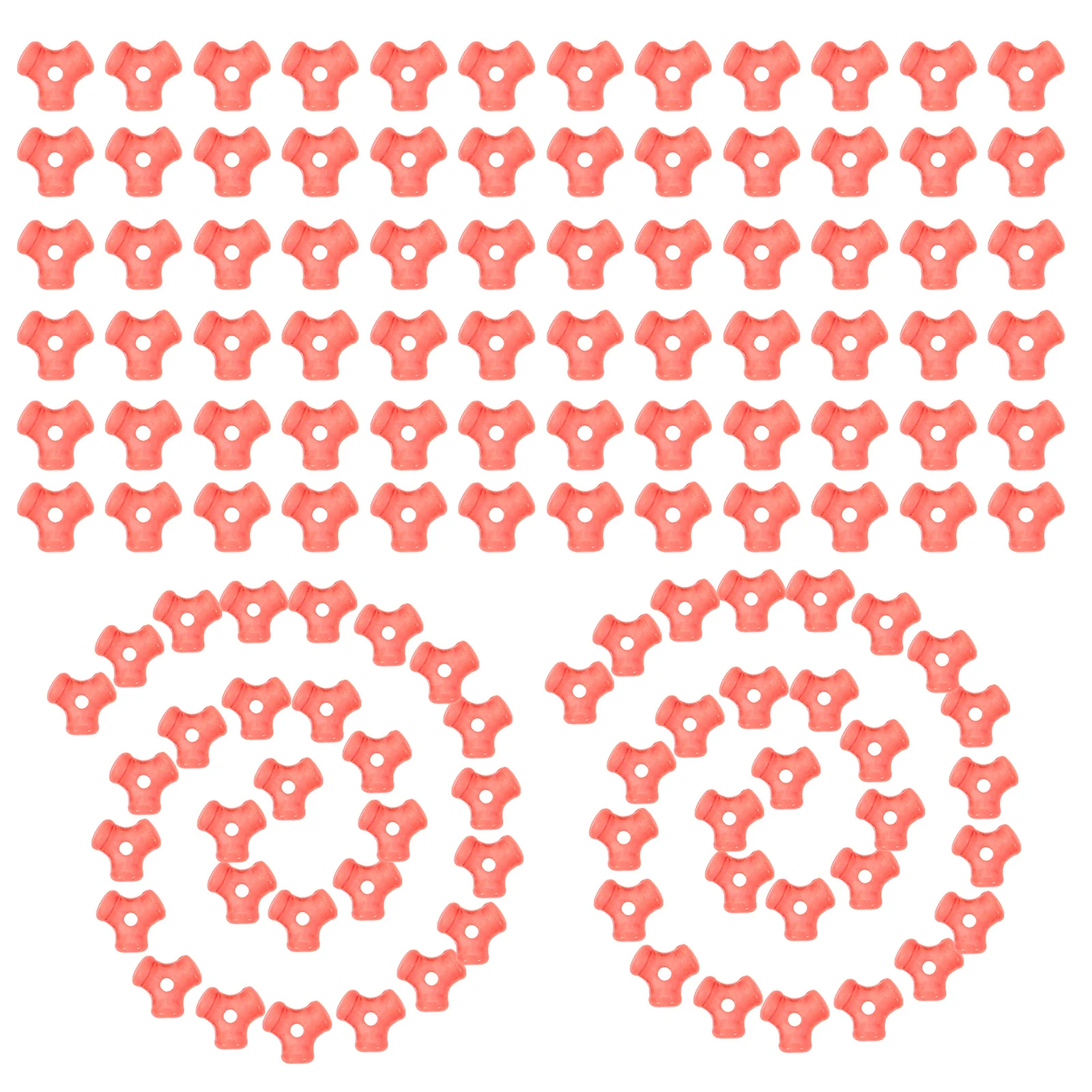 

1000 Pieces Plastic Three-pointed Bead Jewelry Spacer Beads for Making Charms Christmas Diy Necklace