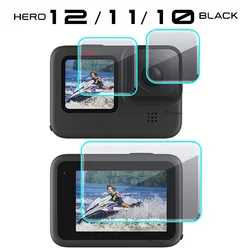 Go Pro 12 Tempered Glass Film Hd Lens Screen Protector Cover Case For Gopro Hero 11 10 9 Black Camera Accessories